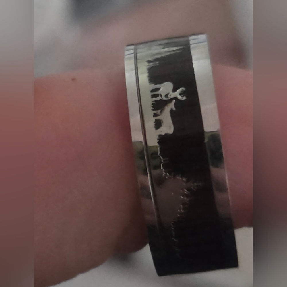 Men's Black and Silver Ring - Picture 5 of 6